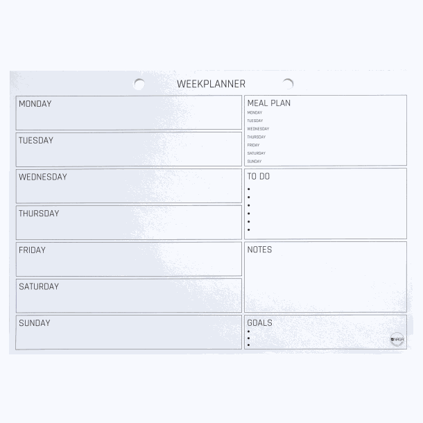 Ugeplan A4 engelsk | A4 Planlægnings blok, Ugeplan med noter, Engelsk | Officely
