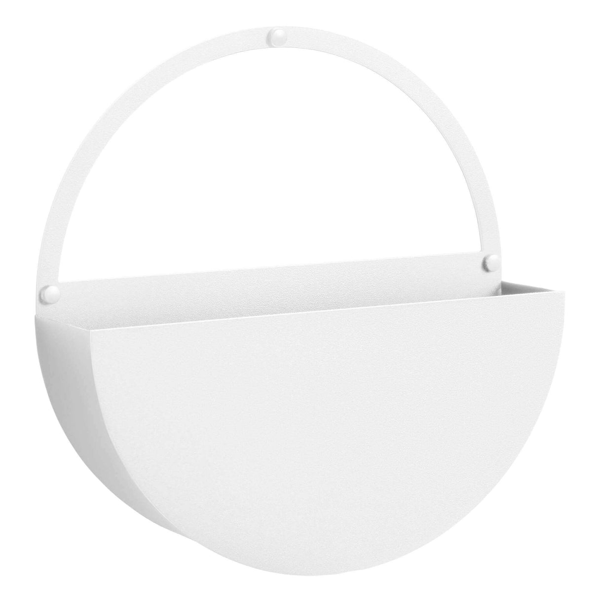 Rund hylde 25 cm | 25 cm. Cirkel Opbevaringshylde, Hvid metal | Officely