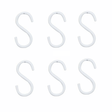 S-kroge 6 cm., hvidt metal