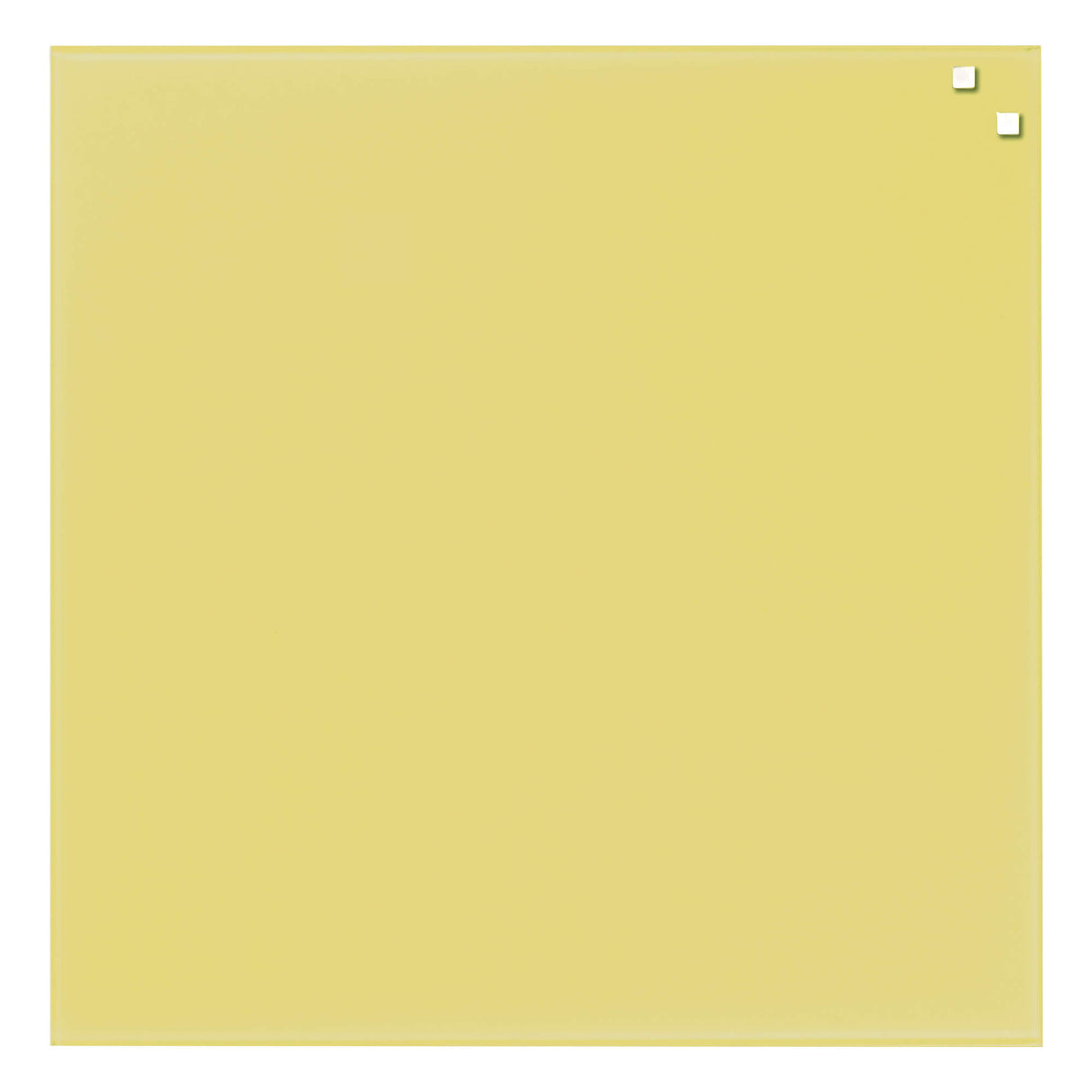 45 x 45 cm. Gul Magnetisk Glastavle