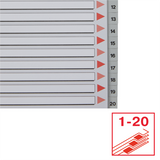 Register PP A4 1-20 grå