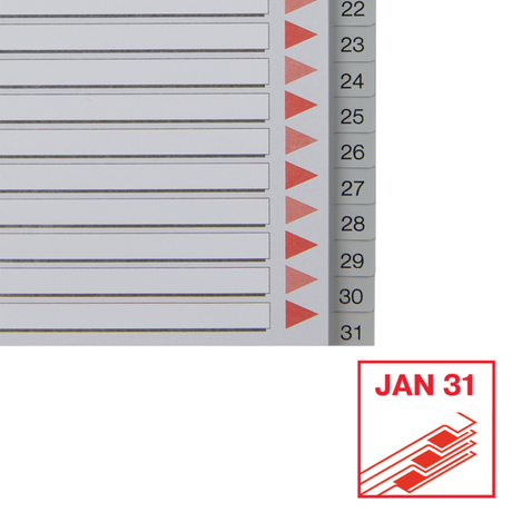 Register PP A4 1-31 grå