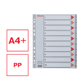 Register PP A4 maxi 1-10 grå