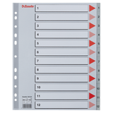 Register PP A4 maxi 1-12 grå