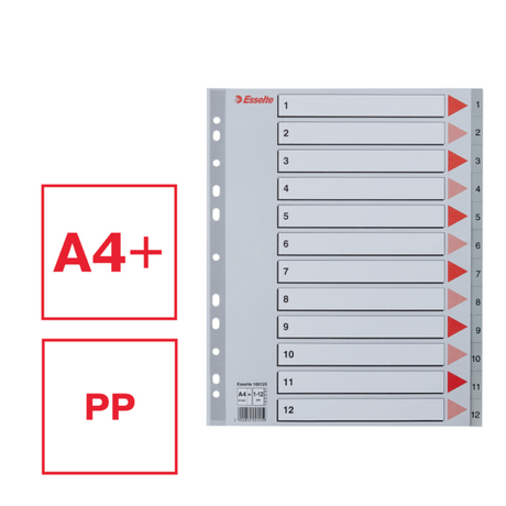 Register PP A4 maxi 1-12 grå