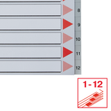 Register PP A4 maxi 1-12 grå