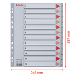 Register PP A4 maxi 1-12 grå