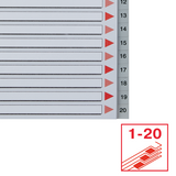 Register PP A4 maxi 1-20 grå