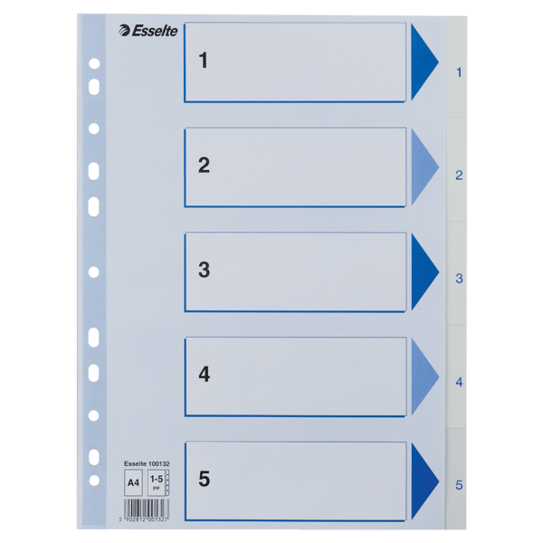 Register PP A4 1-5 hvid