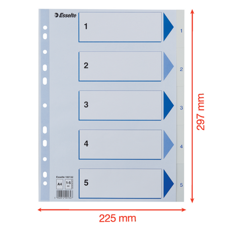 Register PP A4 1-5 hvid