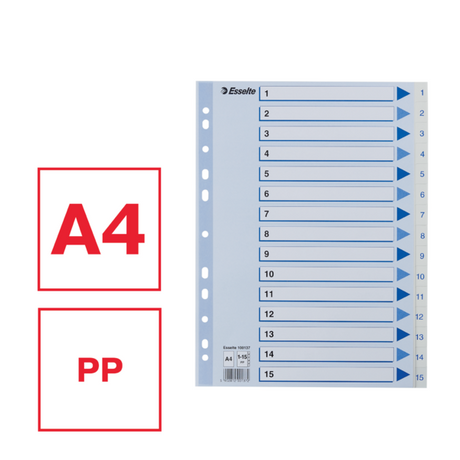 Register PP A4 1-15 hvid