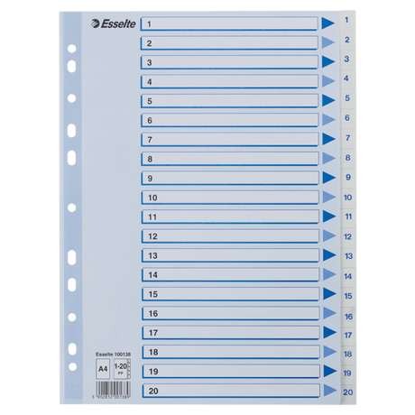 Register PP A4 1-20 hvid