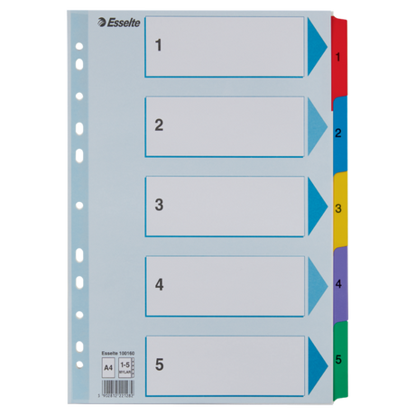 Register Mylar karton A4 1-5