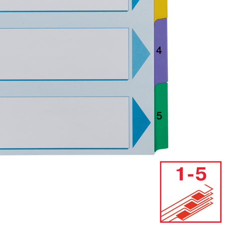 Register Mylar karton A4 1-5