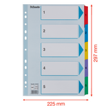 Register Mylar karton A4 1-5