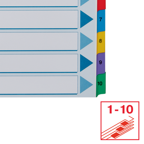 Register Mylar karton A4 1-10