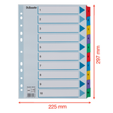 Register Mylar karton A4 1-10