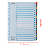 Register Mylar karton A4 1-20