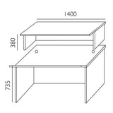 Reception Ekoflex underdel, Birk Bredde 1400 mm