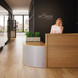 Reception Ekoflex underdel hjørne, Bøg 1300x1300 mm