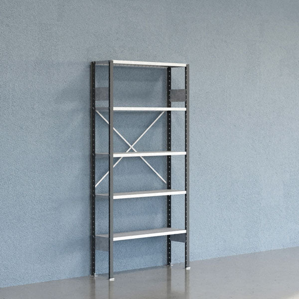 Lagerreol V06 Startsektion 2100x300 mm Åben / Galv – image 1