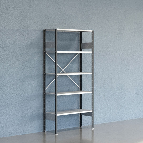 Lagerreol V06 Startsektion 2100x400 mm Åben / Galv – image 2