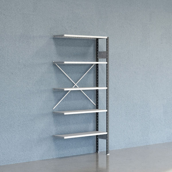 Lagerreol V06 Følgesektion 2100x300 mm Åben / Galv – image 1