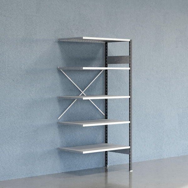 Lagerreol V06 Følgesektion 2100x600 mm Åben / Galv – image 1