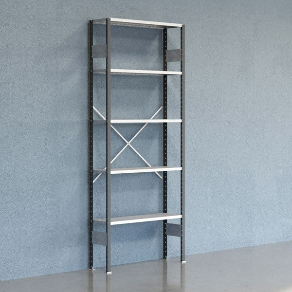 Lagerreol V06 Startsektion 2500x300 mm Åben / Galv – image 1