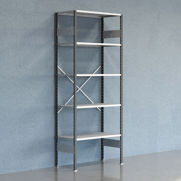 Lagerreol V06 Startsektion 2500x500 mm Åben / Galv – image 1