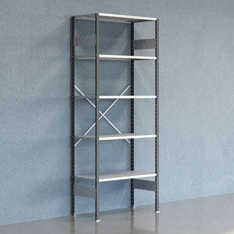 Lagerreol V06 Startsektion 2500x500 mm Åben / Galv – image 2