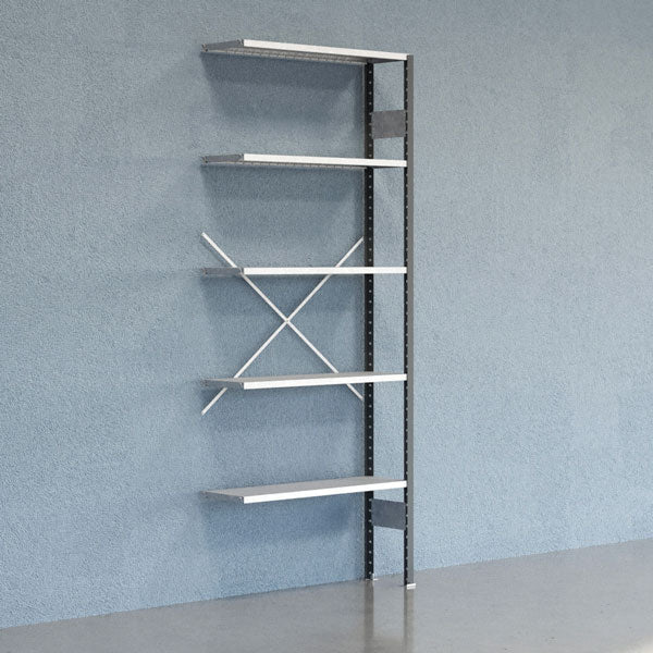 Lagerreol V06 Følgesektion 2500x300 mm Åben / Galv – image 1