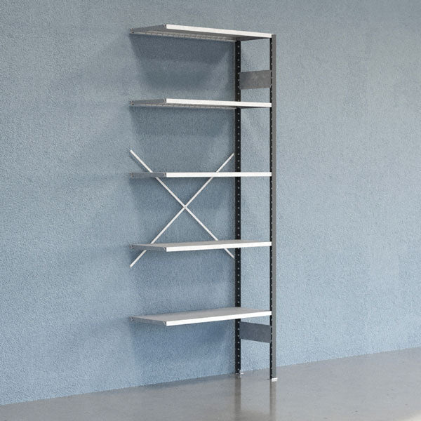 Lagerreol V06 Følgesektion 2500x400 mm Åben / Galv – image 1