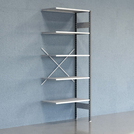 GBP Lagerreol V06 Følgesektion 2500x500 mm Åben / Galv – Lagerreoler (billede 1)