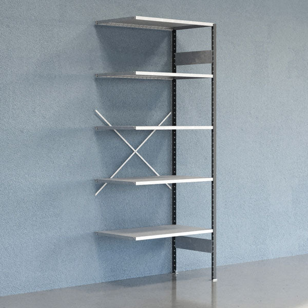 GBP Lagerreol V06 Følgesektion 2500x600 mm Åben / Galv – Lagerreoler (billede 1)