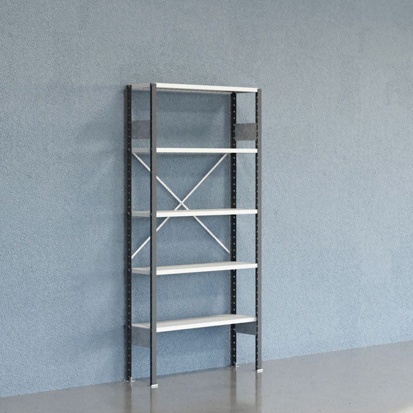 Lagerreol V06 Startsektion 2100x300 mm Åben / 7035 – image 1