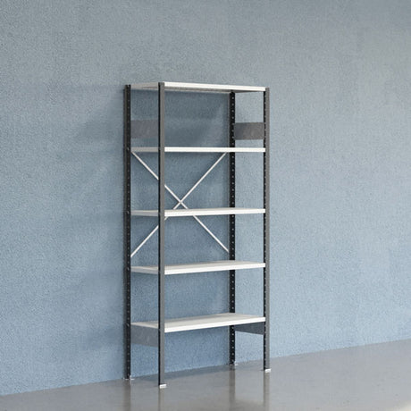 Lagerreol V06 Startsektion 2100x400 mm Åben / 7035 – image 1