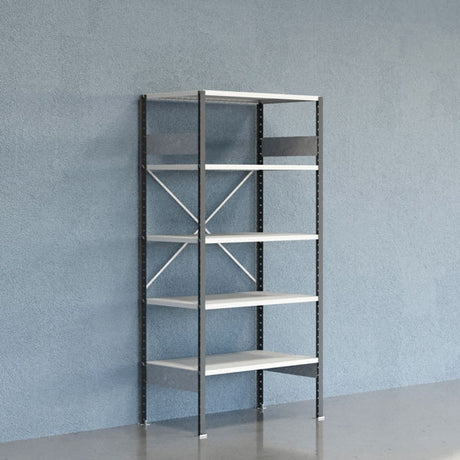 Lagerreol V06 Startsektion 2100x600 mm Åben / 7035 – image 1