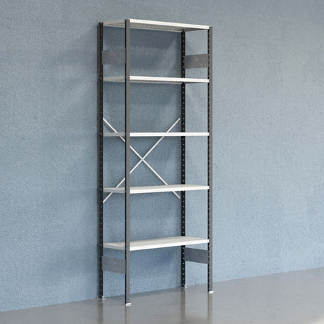 Lagerreol V06 Startsektion 2500x400 mm Åben / 7035 – image 1