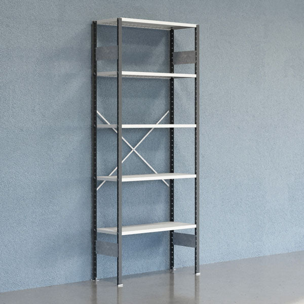 Lagerreol V06 Startsektion 2500x400 mm Åben / 7035 – image 1