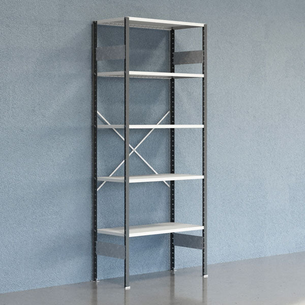 Lagerreol V06 Startsektion 2500x500 mm Åben / 7035 – image 1