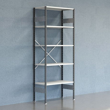 Lagerreol V06 Startsektion 2500x500 mm Åben / 7035 – image 1