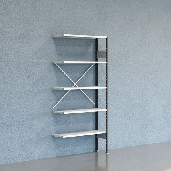 GBP Lagerreol V06 Følgesektion 2100x300 mm Åben / 7035 – Lagerreoler (billede 1)