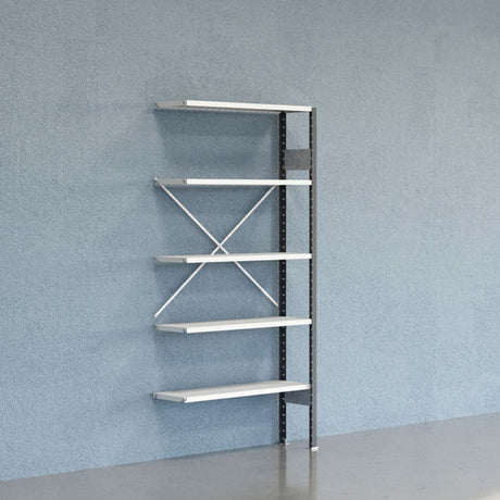 Lagerreol V06 Følgesektion 2100x300 mm Åben / 7035 – image 1