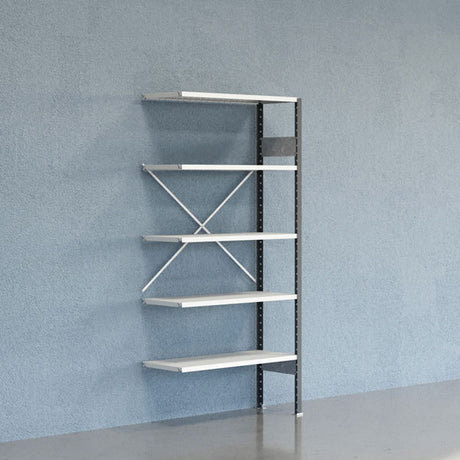 GBP Lagerreol V06 Følgesektion 2100x400 mm Åben / 7035 – Lagerreoler (billede 1)
