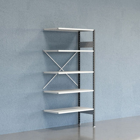 GBP Lagerreol V06 Følgesektion 2100x500 mm Åben / 7035 – Lagerreoler (billede 1)