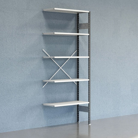 GBP Lagerreol V06 Følgesektion 2500x400 mm Åben / 7035 – Lagerreoler (billede 1)