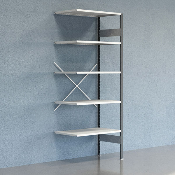 Lagerreol V06 Følgesektion 2500x600 mm Åben / 7035 – image 2