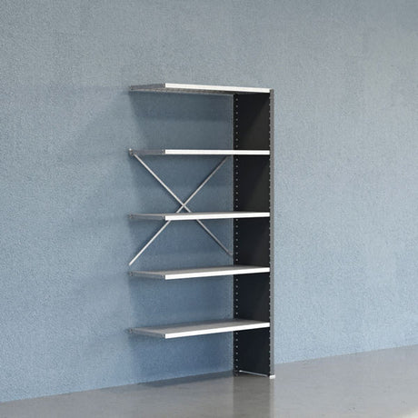 GBP Lagerreol V06 Følgesektion 2100x400 mm Lukket / Galv – Lagerreoler