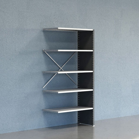 GBP Lagerreol V06 Følgesektion 2100x500 mm Lukket / Galv – Lagerreoler